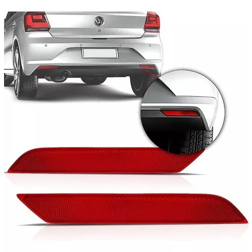 Par Refletor Parachoque Gol G7 G8 Traseiro