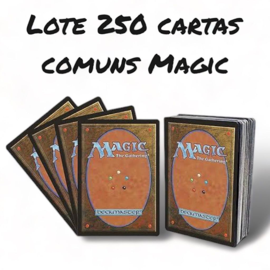 Lote cartas Magic the Gathering 250 cartas comuns Bulk MTG