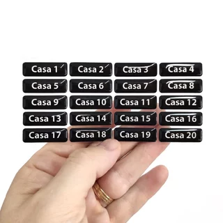 Etiqueta Para Identificação de Casas - Kit 1 ao 20