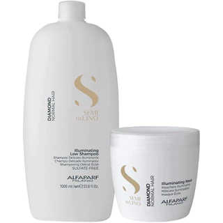 Kit Alfaparf Semi Di Lino Diamond Shampoo + Máscara Salão