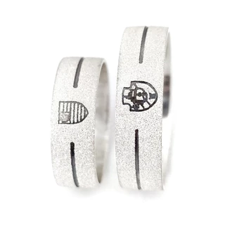 ALIANÇA DE TIME VASCO PRATA 950 5MM TEMOS OUTROS TIMES COM ANEL SOLITARIO