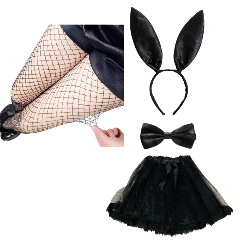 Fantasia de Coelhinha Coelho Feminina Cosplay Carnaval Halloween Festas ...