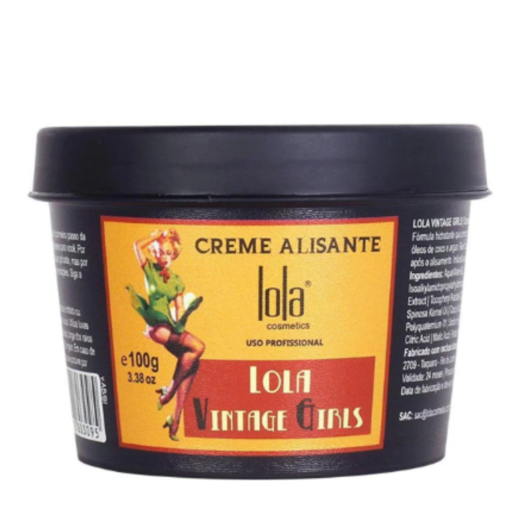 Creme Alisante Lola Vintage Girls 100g Sem Formol | Shopee Brasil