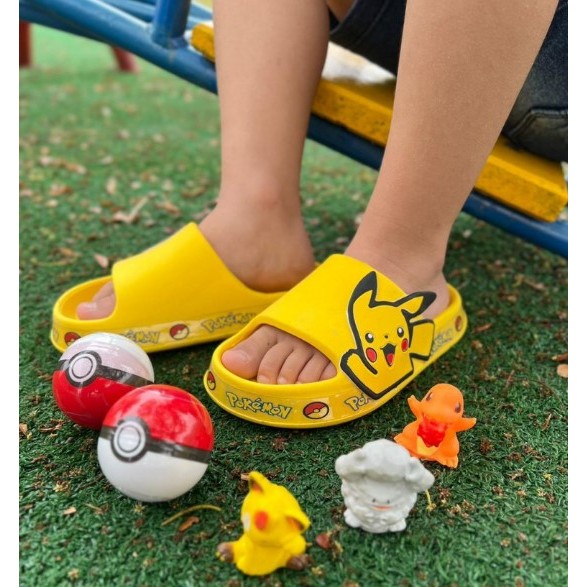 Chinelo Slide Personalizado Sandália Unissex Pokemon Pikachu ! | Shopee ...