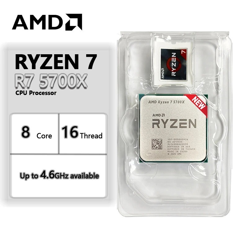 NEW AMD Ryzen 7 7700 CPU R7 7700 Socket AM5 DDR5 3.8 GHz 8-Core 16 Threads  Processor 5NM L3=32M Processador without cooler