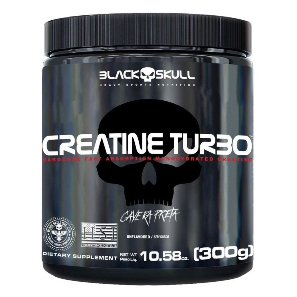 Creatina Turbo Monohidratada 300g – Black Skull