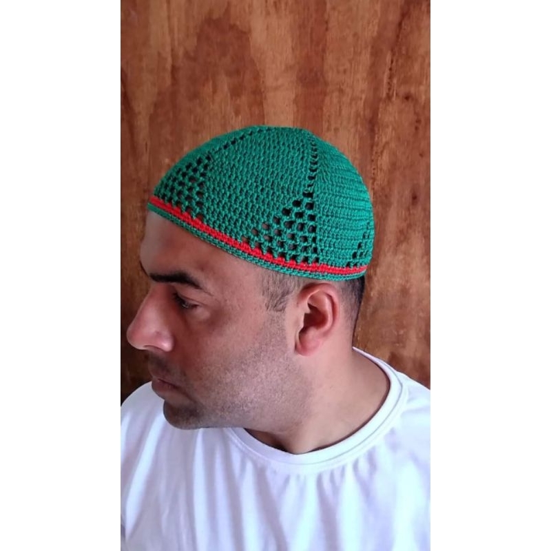 Islam Men Xadrez Headband Branco para Homens Muçulmanos