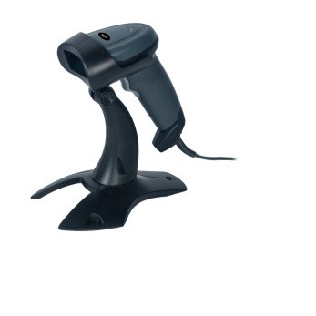 Leitor de Codigo de Barras Area Imager Elgin BR520 2D QR Code USB Preto com Pedestal