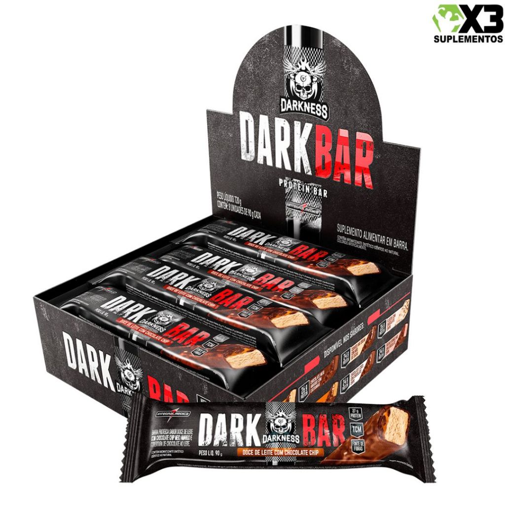 Dark Bar Whey Doce de Leite 8un Darkness Barra de Proteína