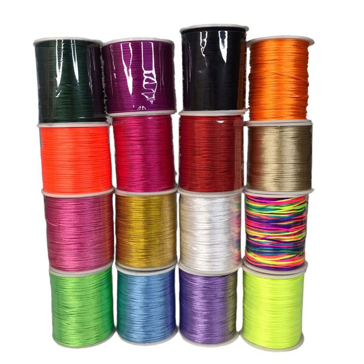 Kit 10 Cores Fio Cordão Cetim Seda Rabo De Rato 1mm - 100m