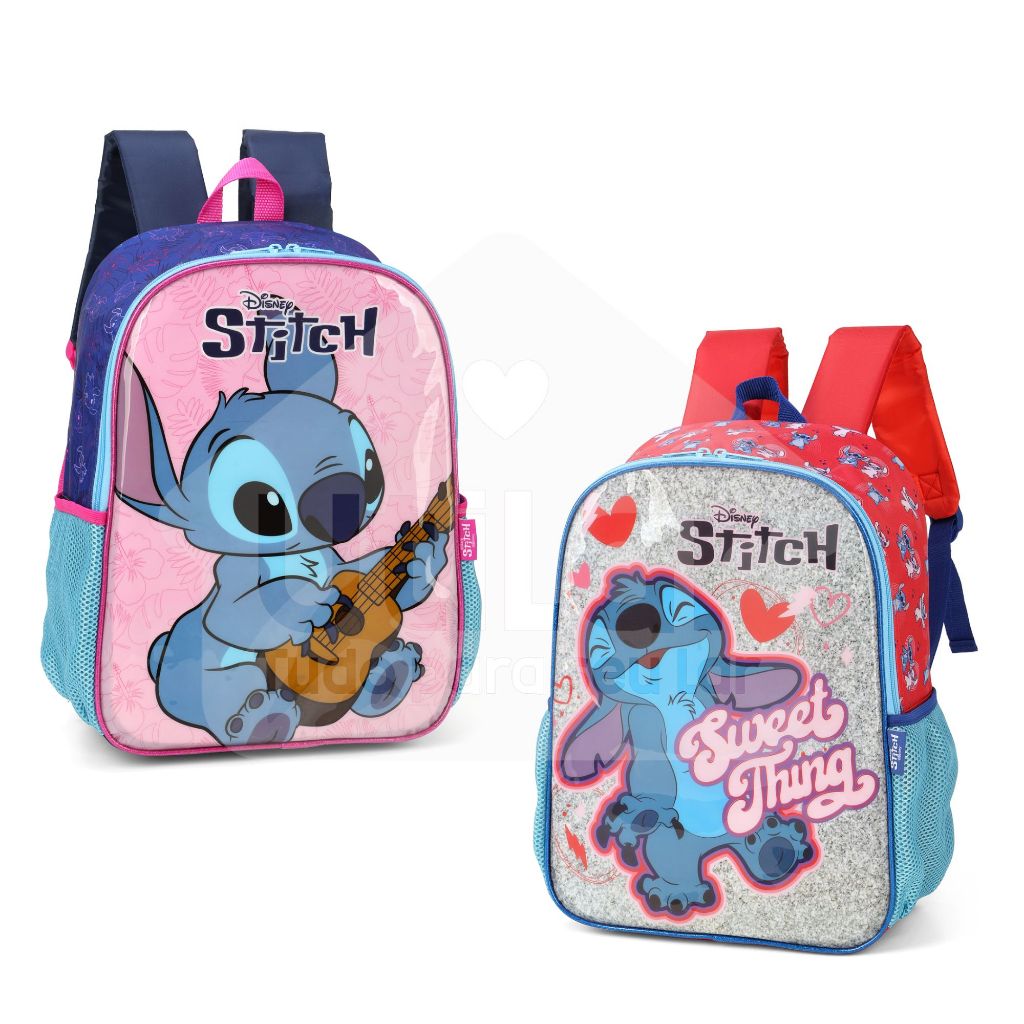 Mochila Costas Escolar Infantil Stitch Disney -IS39811SC - Luxcel ...