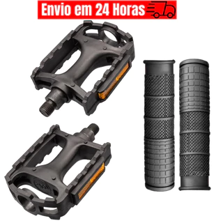 Pedal Bike Bicicleta Rosca Fina de Pedivela Monobloco Nylon 1/2 MTB Par de Manoplas