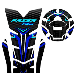 Adesivo Protetor Tanque Fz25 Bocal TankPad Fazer 250 2024 Yamaha Moto Azul