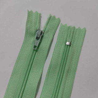 Zíper Nylon Comum 15cm Verde Água