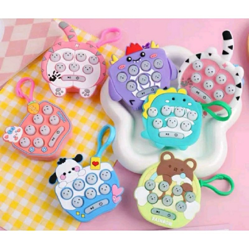 Mini jogo pop It eletrônico chaveiro, Lindos modelos de pop It quick