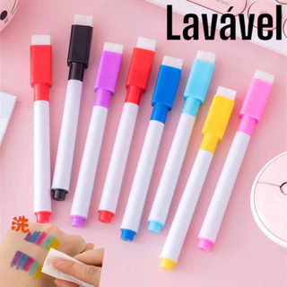 8/16/24 Pçs Caneta Tinta Colorida Para Quadro Branco Com Apagador De Espuma sem/com magnético
