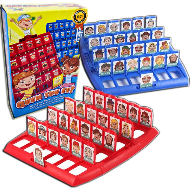 BRINQUEDO CRIANÇA CARA A CARA ORIGINAL JOGO INFANTIL QUEM SOU EU INTERATIVO DE MESA TABULEIRO EDUCATIVO KIT ORIGINAL PARA CRIANÇA ADIVINHE A CARTA PERSONAGEM ROSTO