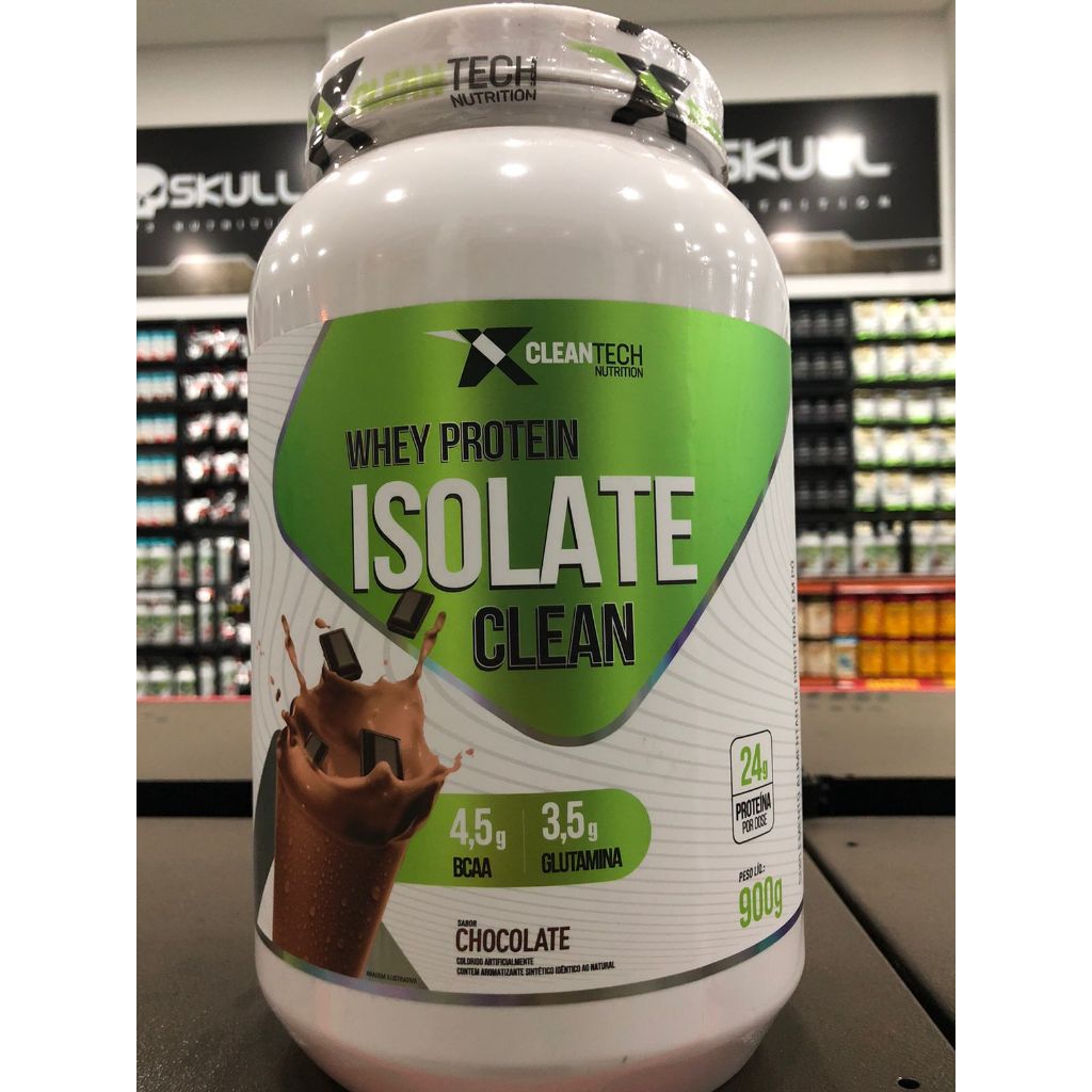 Whey Protein Isolado 24g De Proteína por Dose Clean Tech Nutrition 900g Pote