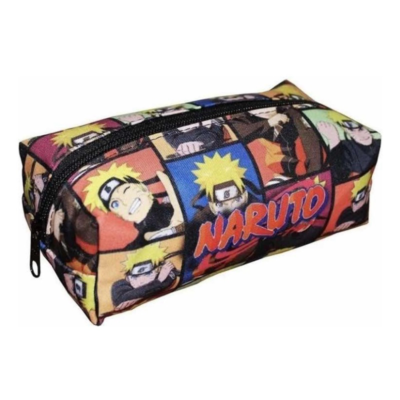 Lápis Anime Naruto Dual Zip Box, saco de lápis de desenho animado, presente  de estudante para a temporada de abertura masculino e feminino - AliExpress