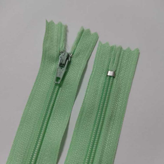 Zíper Nylon Comum 20cm Verde Água