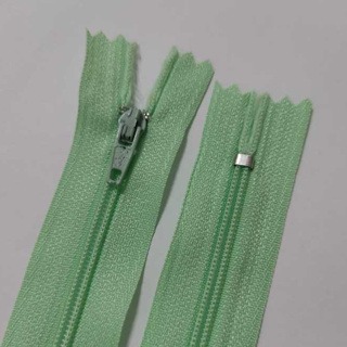 Zíper Nylon Comum 30cm Verde Água