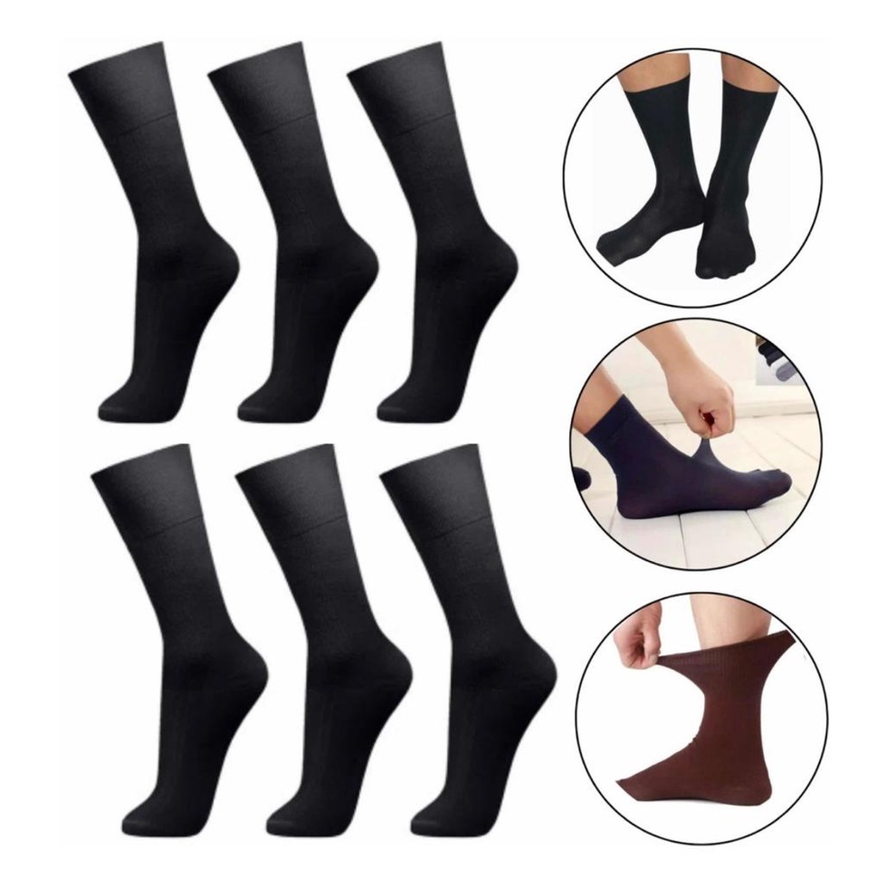 Kit 12 Pares De Meias Social Pretas Meias Masculino Promoção Premium