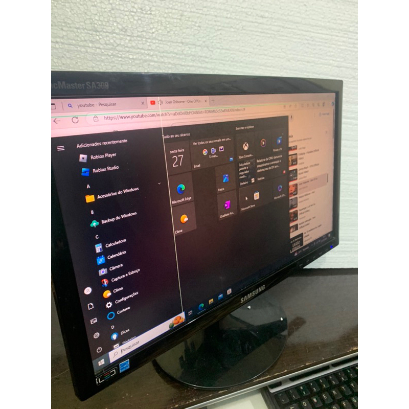 MONITOR DE LED com defeito de 19 polegadas . MODELO SyncMaster SA300 ...