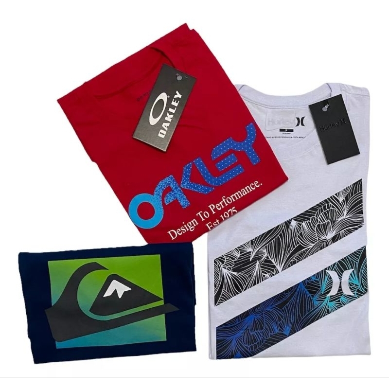 Kit 3 Camisetas Camisas Masculinas De Surf Variadas Promoção