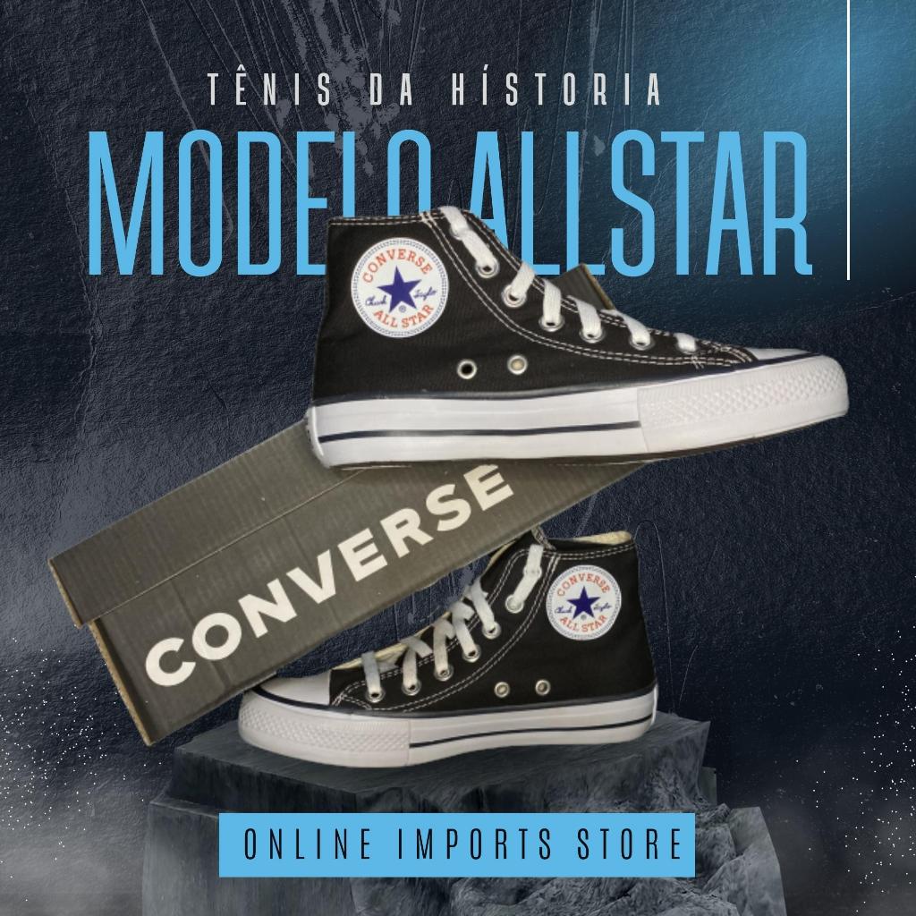 Tênis Converse Chuck Taylor Cano Alto Preto – All Star – Globarium