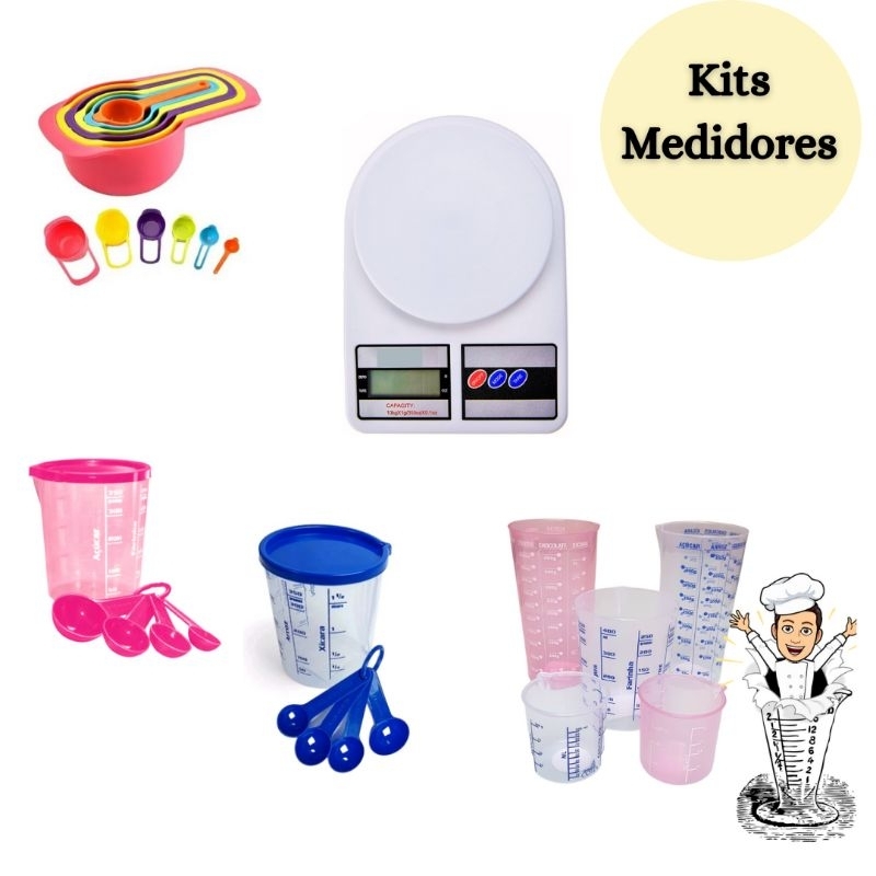 Kit Medidor Balança Copo medidos Colher Medidora Xícara
