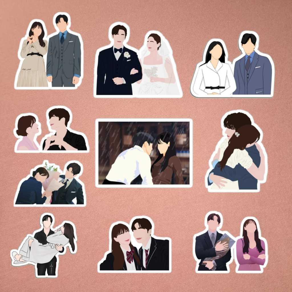 KIT 10 Stickers Adesivos Dorama Sorriso Real King the land | Shopee Brasil