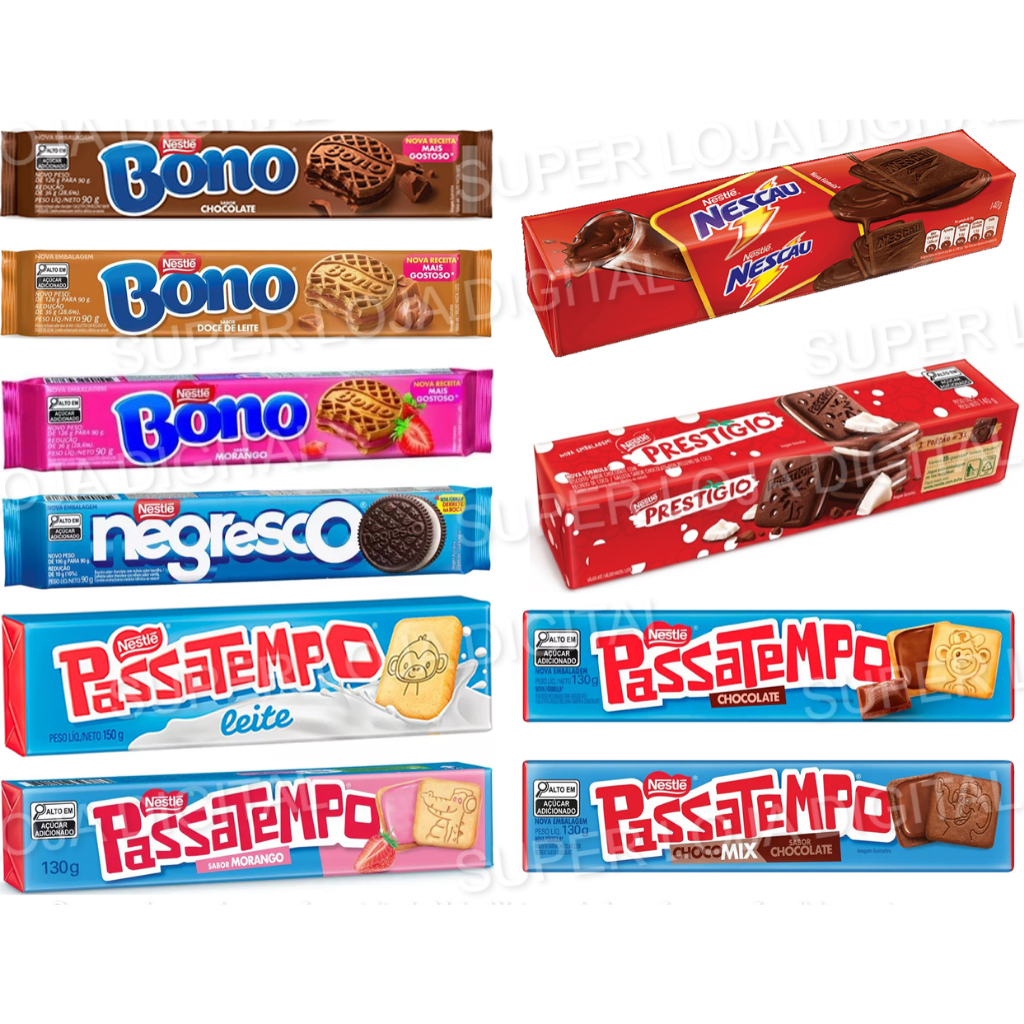 Biscoitos Nestlé Recheados - Kit 10 Un | Shopee Brasil