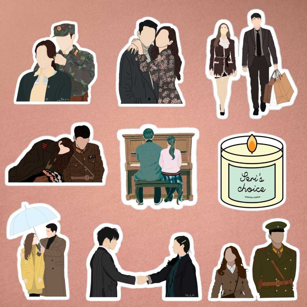 KIT Stickers Adesivos Dorama Pousando no Amor Crash Landing on You ...