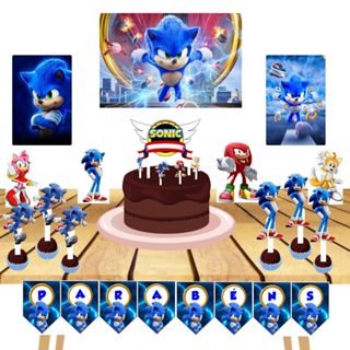 Festa Aniversário Sonic Filme Decoração Kit Ouro