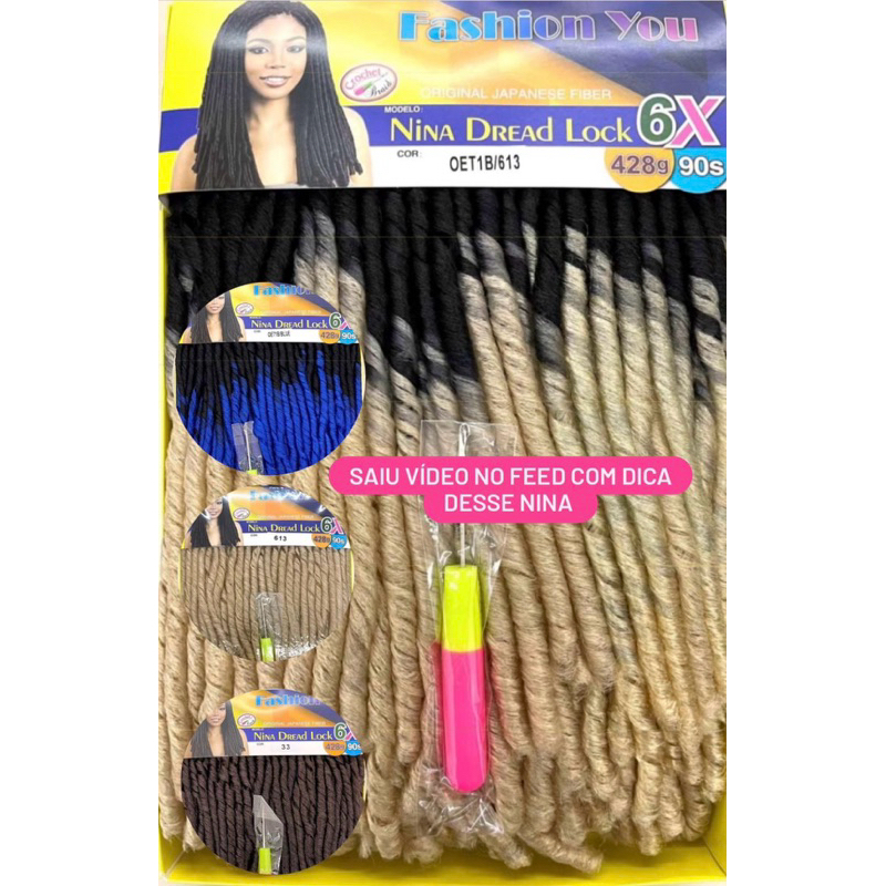 cabelo sintético Nina Dread Lock 6X / com agulha 428g