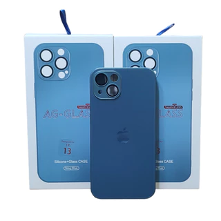 Capa Capinha De Vidro Temperado com proteção de lente de câmera Luxuosa AG-glass Para iPhone 13/13 na promoção