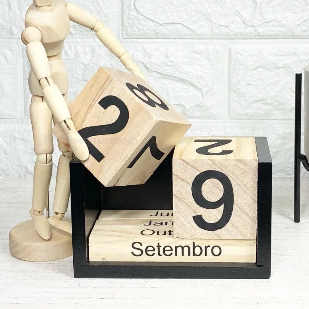 Cative! Presentes & Decorações - Calendário Permanente de Mesa Para Hoje  Determinação