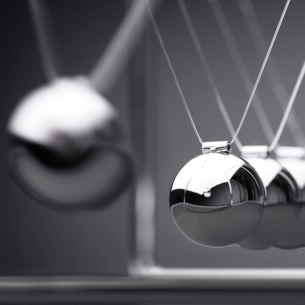 Pêndulo de Newton Enfeite Decoração p/ Sala Escritório Balance Balls - 9cm ou 13,5cm