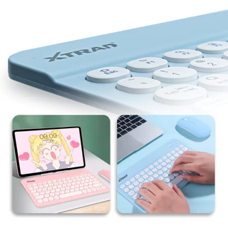 Kit Teclado E Mouse Bluetooth Ultrafino Design Elegante Compacto Compatível Celular Tablet Pc Notebook Recarregável Xtrad HK-8880