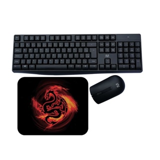 Combo Teclado e Mouse Sem Fio Multimídia USB Preto Multi - TC212