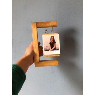 Porta Foto Polaroid de Madeira - Kit com 3 Unidades