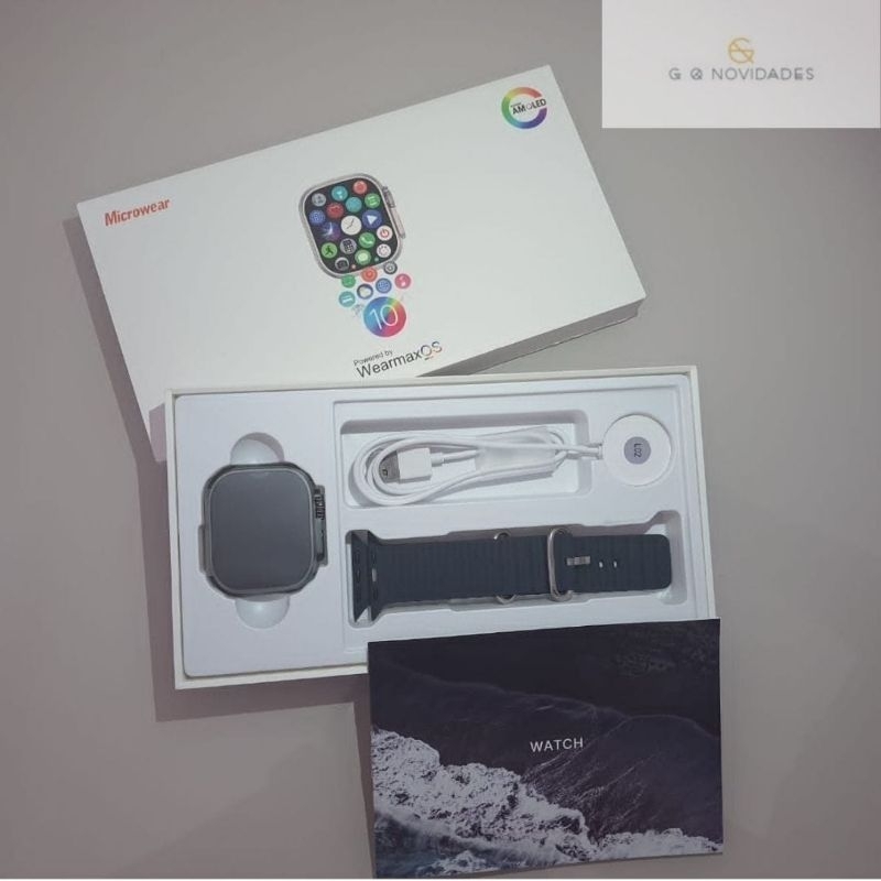 Smartwatch W69 Plus, tela AMOLED, 2 GB de memória, música local e ...