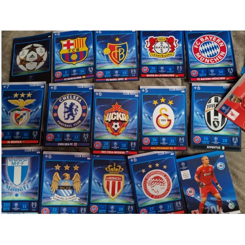 LOTE 141 CARDS DA COLEÇÃO UEFA 2014-2015 - SEM REPETIÇÃO - PANINI