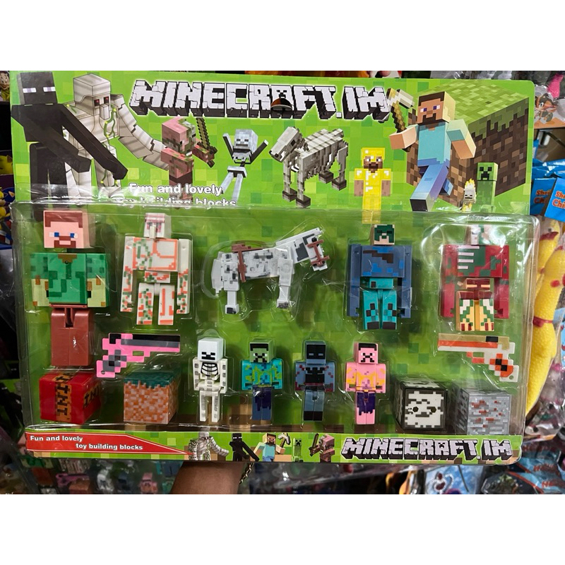 Kit Bonecos Minecraft Cavalo Cartela 12 Peças articulados Oferta ...