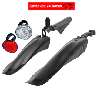 Par Paralama Dianteiro + Traseiro Bike Bicicleta Nylon Aro 26 E 29 Mtb 3 Peças Par de Refletores