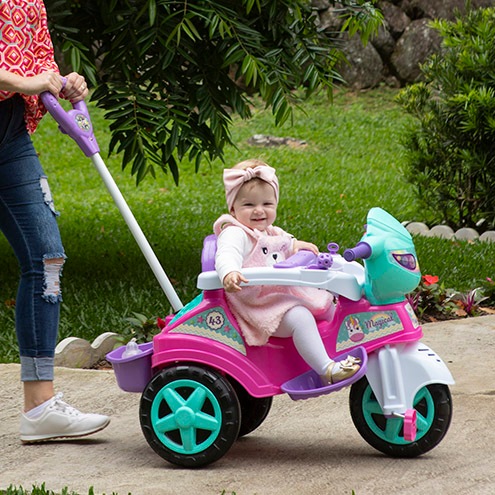 Triciclo Motoca Infantil Menina Play Trike Rosa Maral - Velotrol e