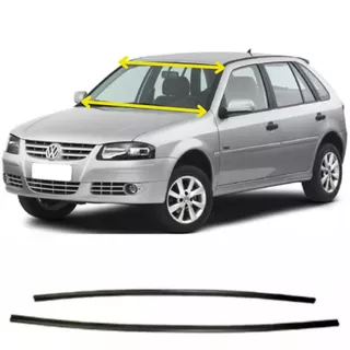 Kit Borrachas De Acabamento Friso Superior e Inferior do Parabrisa Gol Parati Saveiro G3 G4 Modelos 2 ou 4 portas