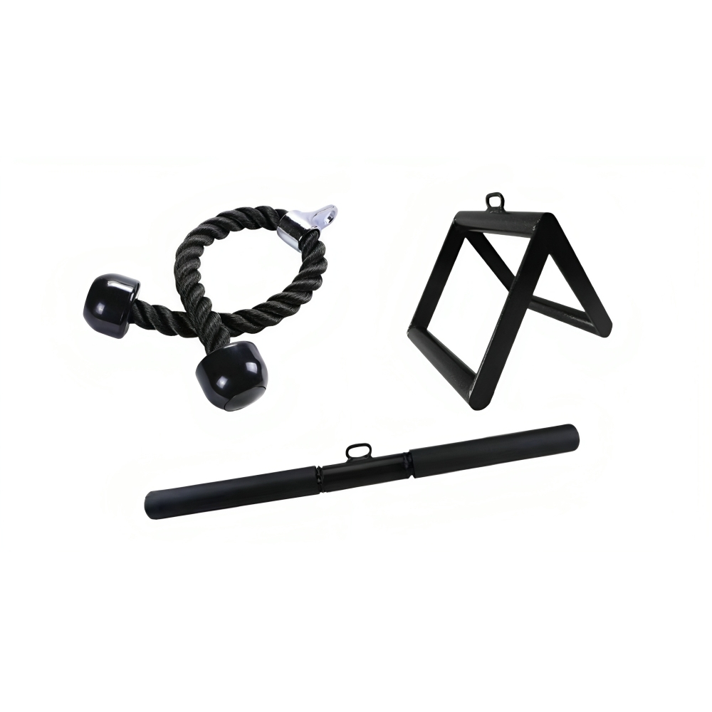 Kit 3 Puxador Triceps Pulley Reto Corda Triangulo Academia Shopee Brasil