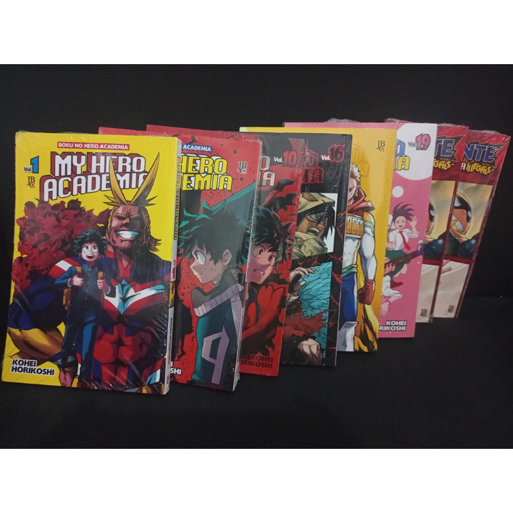 Mangás : My Hero Academia (Volumes 01,02,10,16,17,19) e My Hero Academia Illegals Vigilante (Volume 05) - Novos e Lacrados