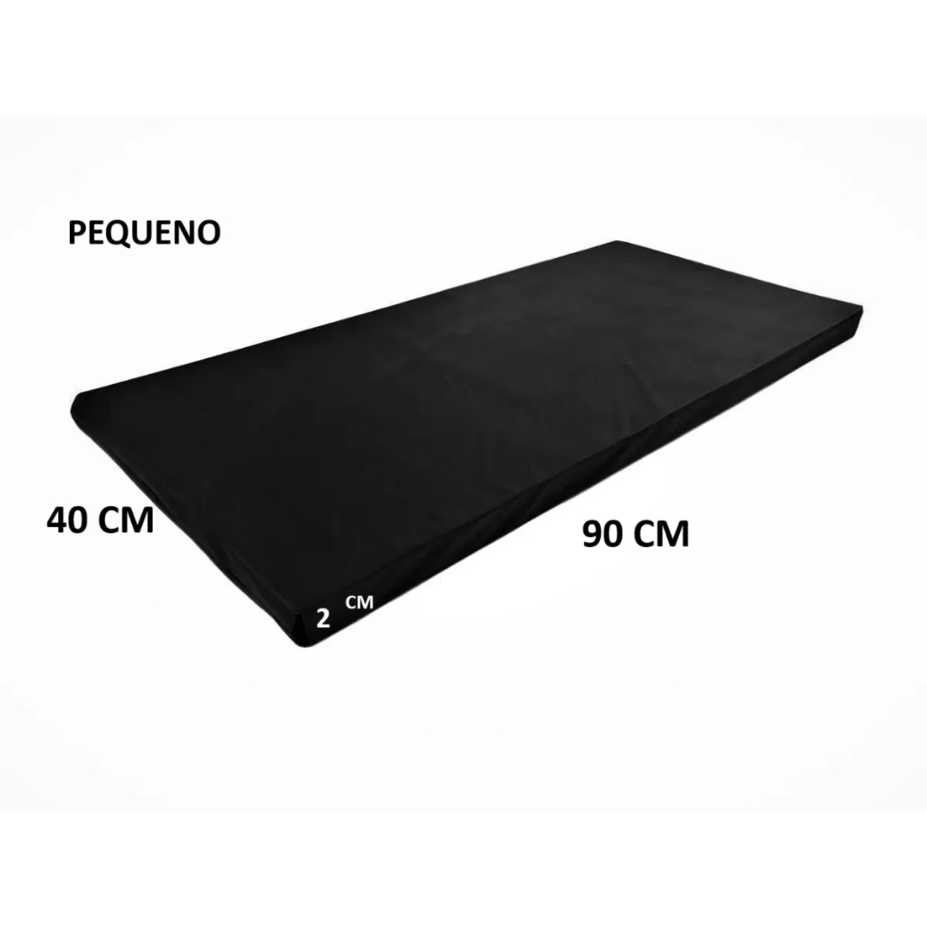 Colchonete Espuma Fina 90cm x 40cm x 2cm Trocador, Exercícios Abdominais, Academia